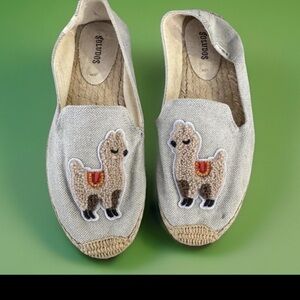 Soludos Women’s Llama espadrille shoes - Gray and Tan